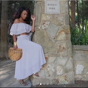 2 piece crop top & maxi skirt